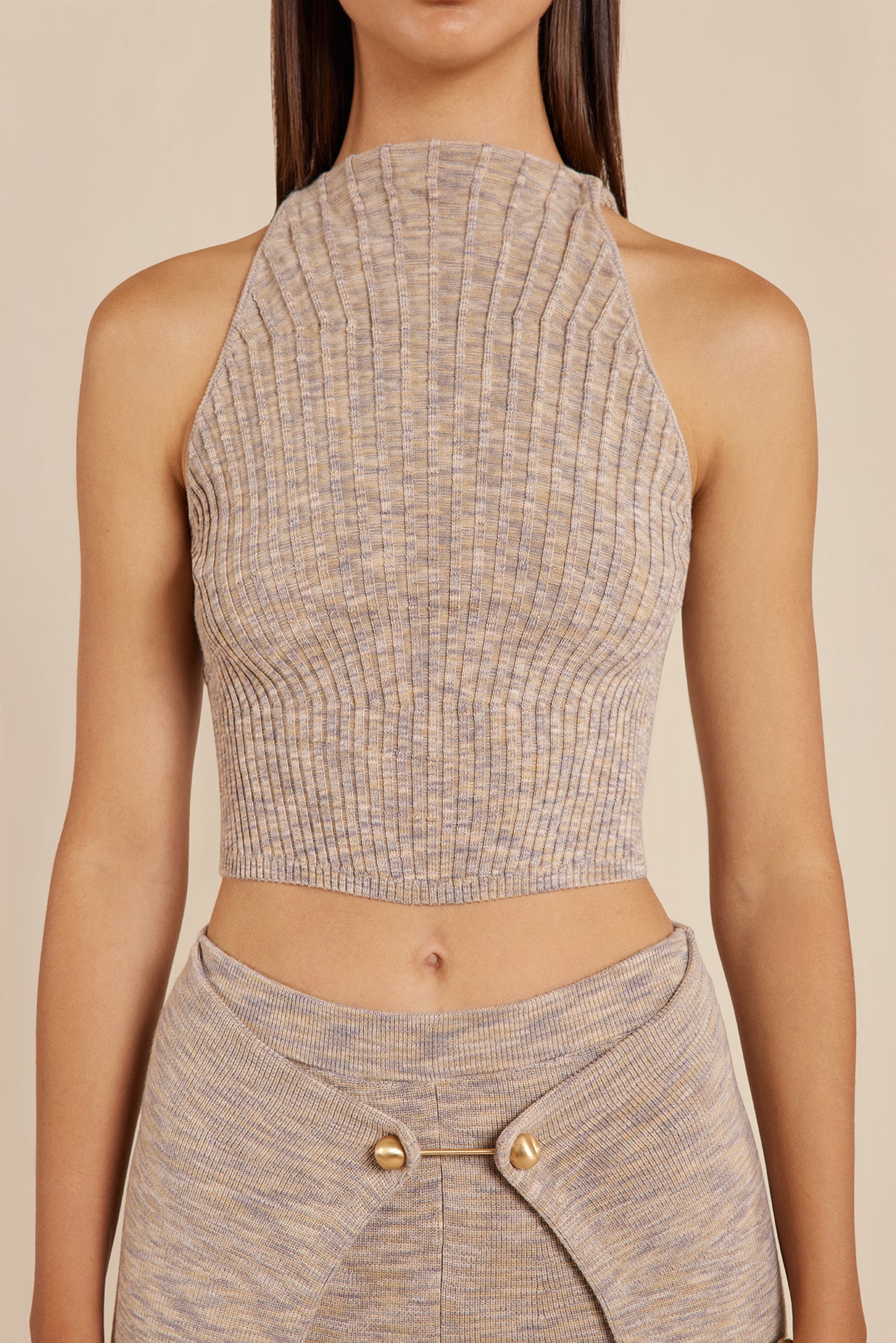 XANDRA KNIT TOP - CANYON TAN