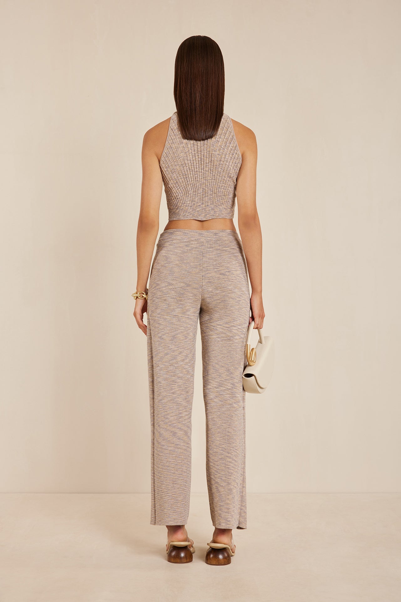 AMANDINE KNIT PANT - CANYON TAN