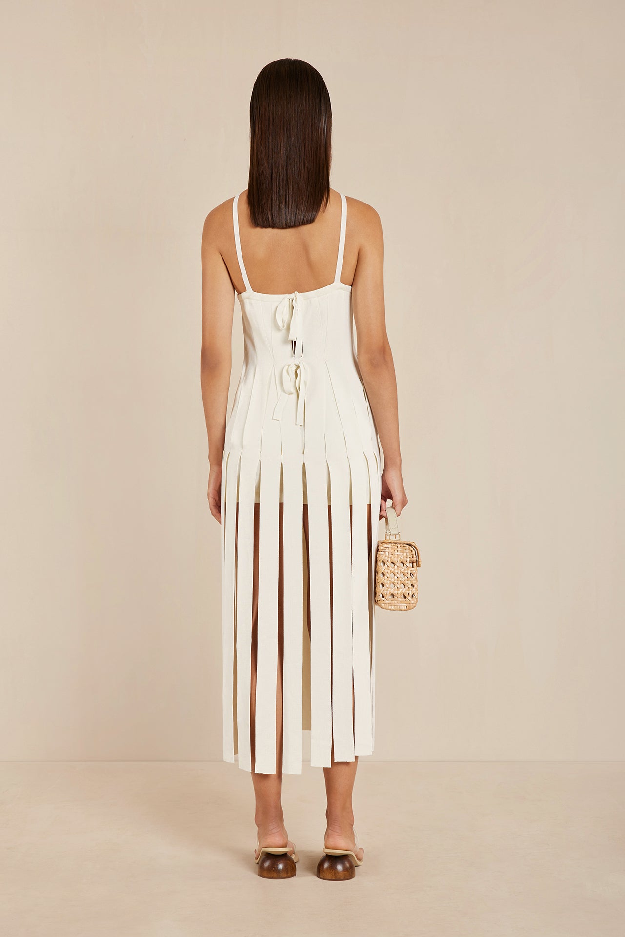 NAIDA KNIT DRESS - OFF WHITE