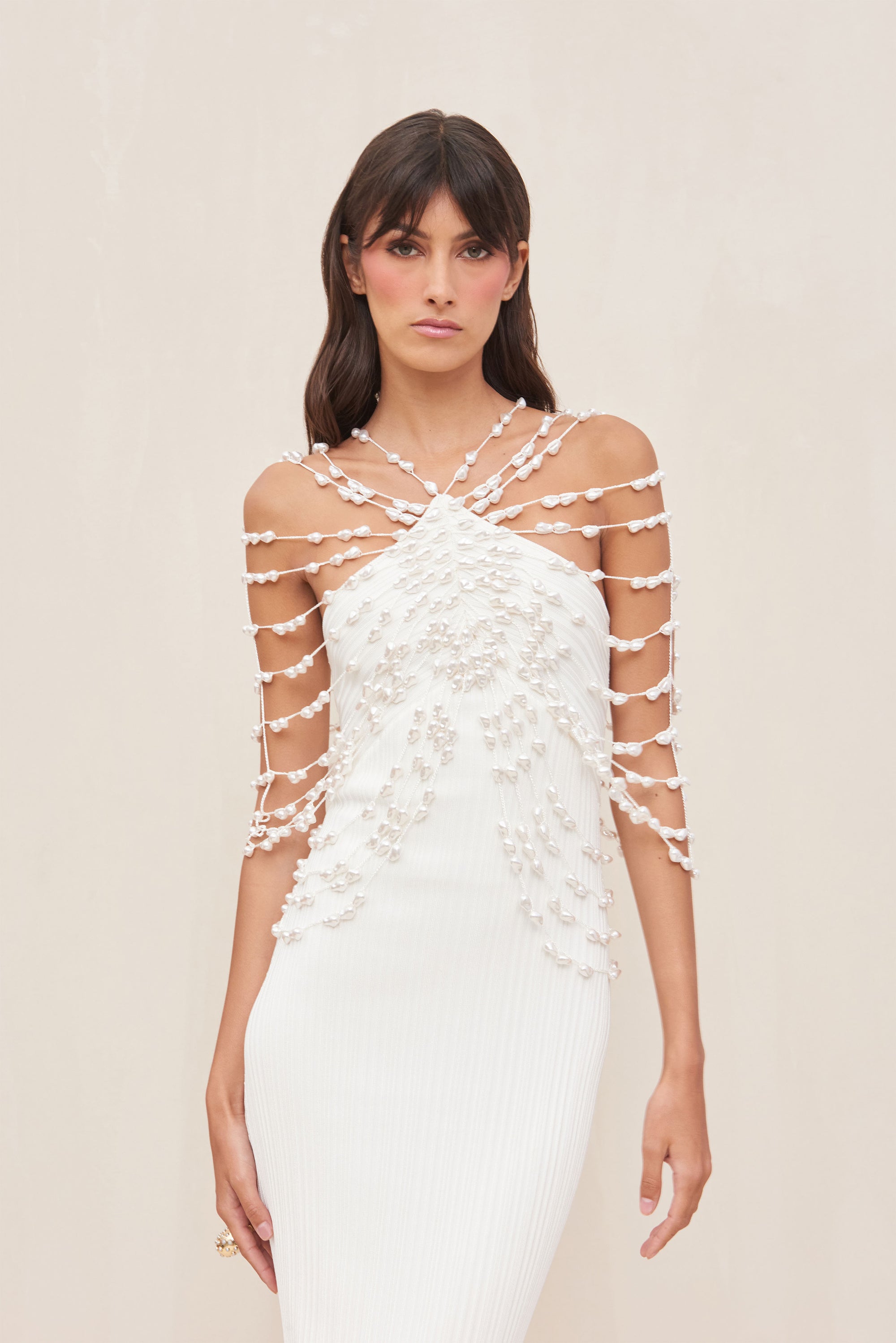 CECELIA KNIT DRESS - OFF WHITE