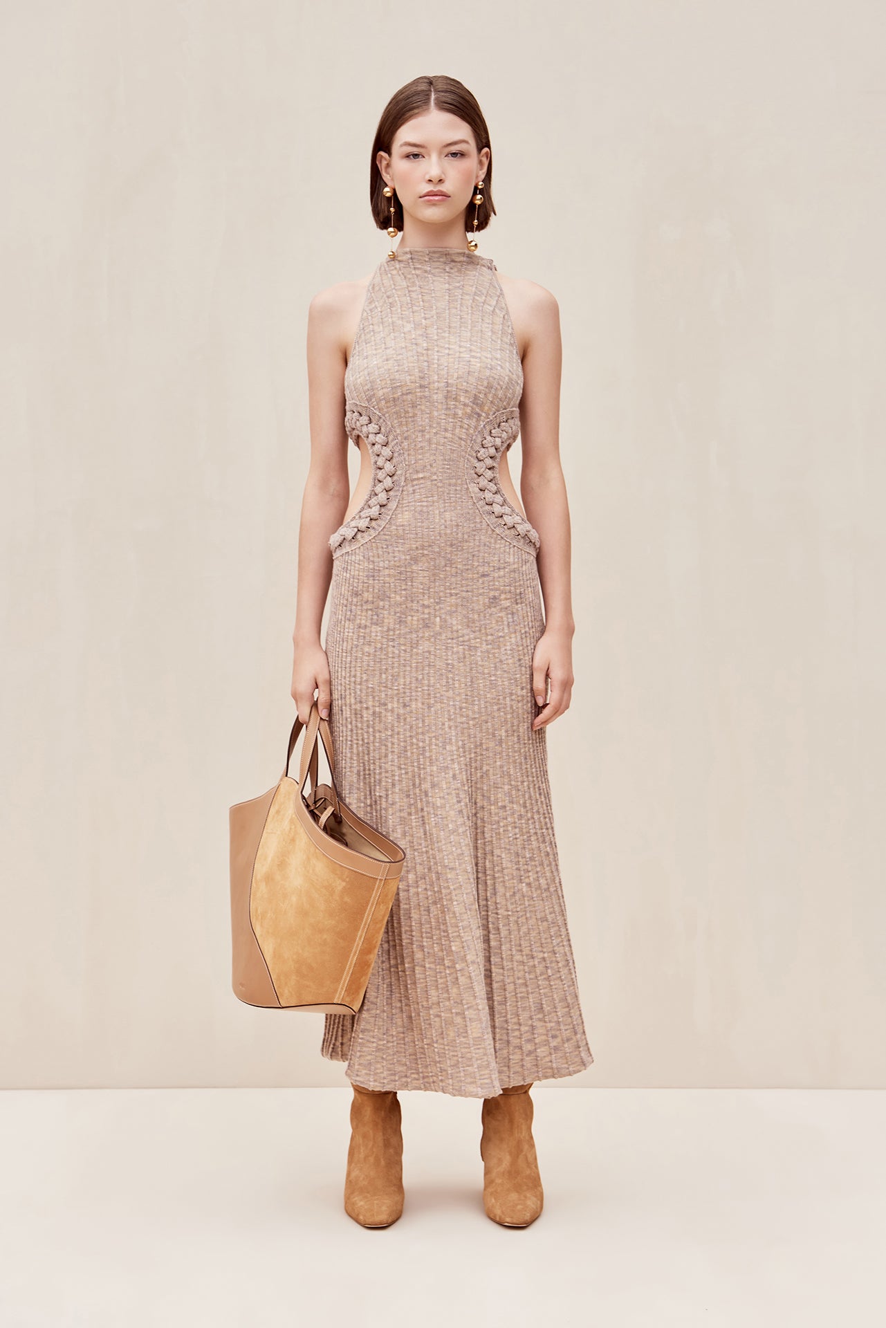 ANDREAS KNIT DRESS - CANYON TAN