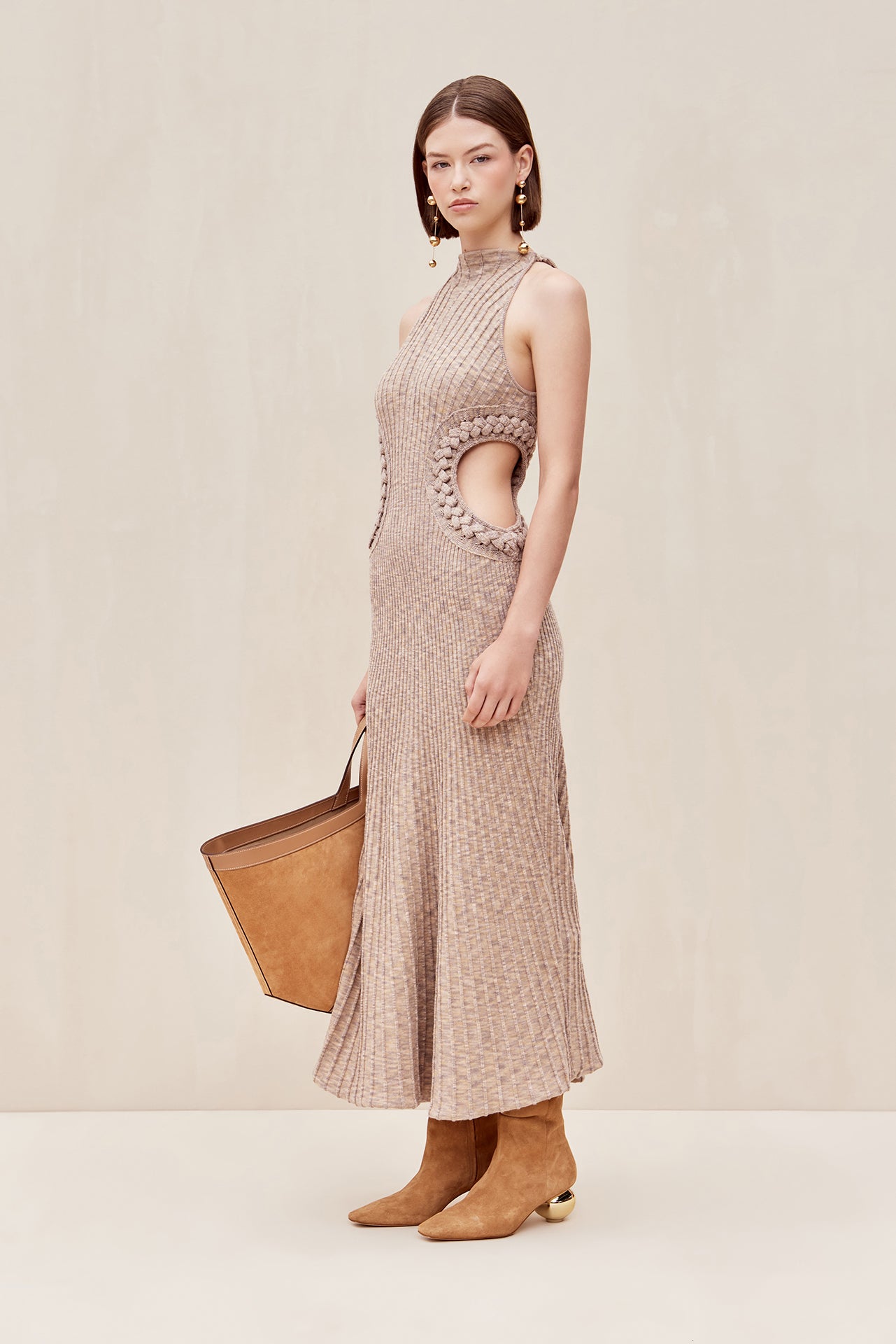 ANDREAS KNIT DRESS - CANYON TAN