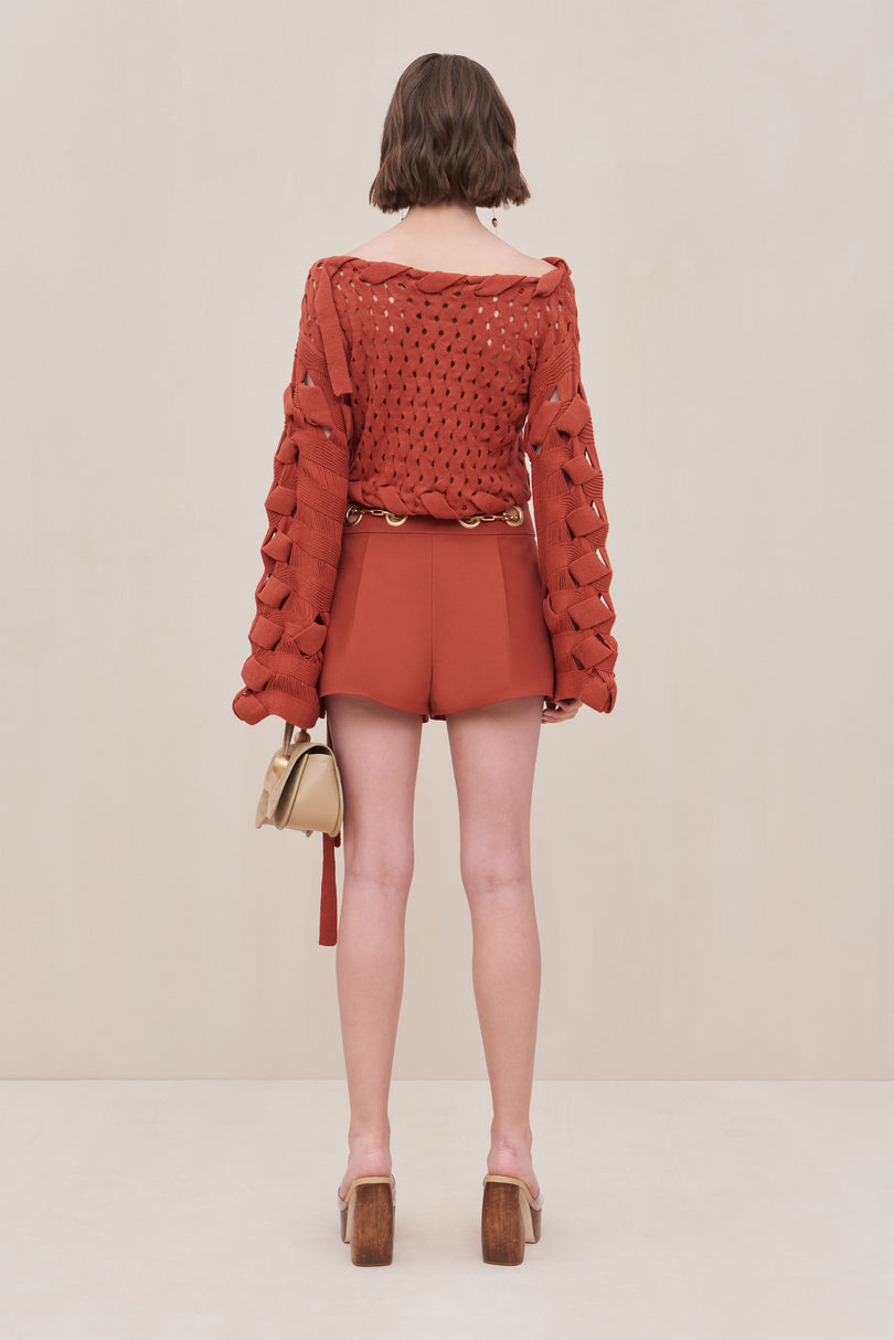 ODETTE KNIT TOP - TANNIN