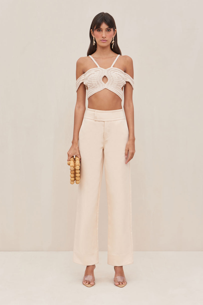 KYLAH KNIT TOP - GARDENIA