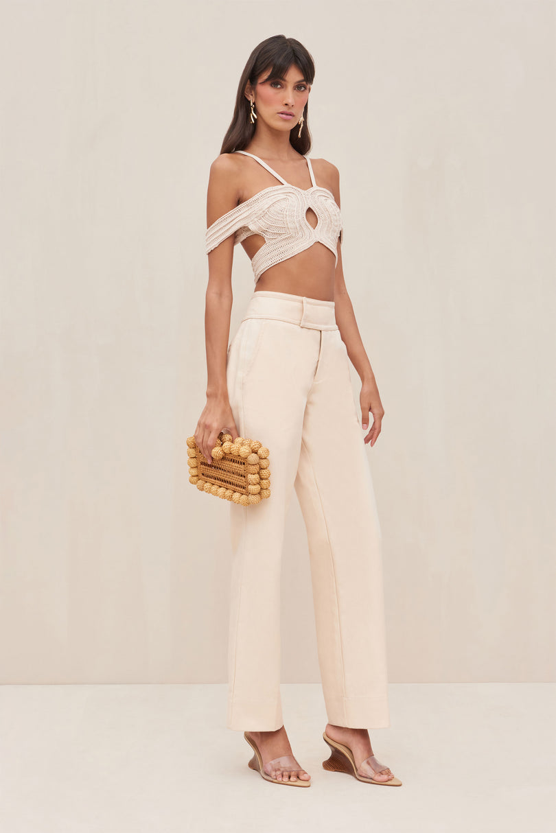 KYLAH KNIT TOP - GARDENIA