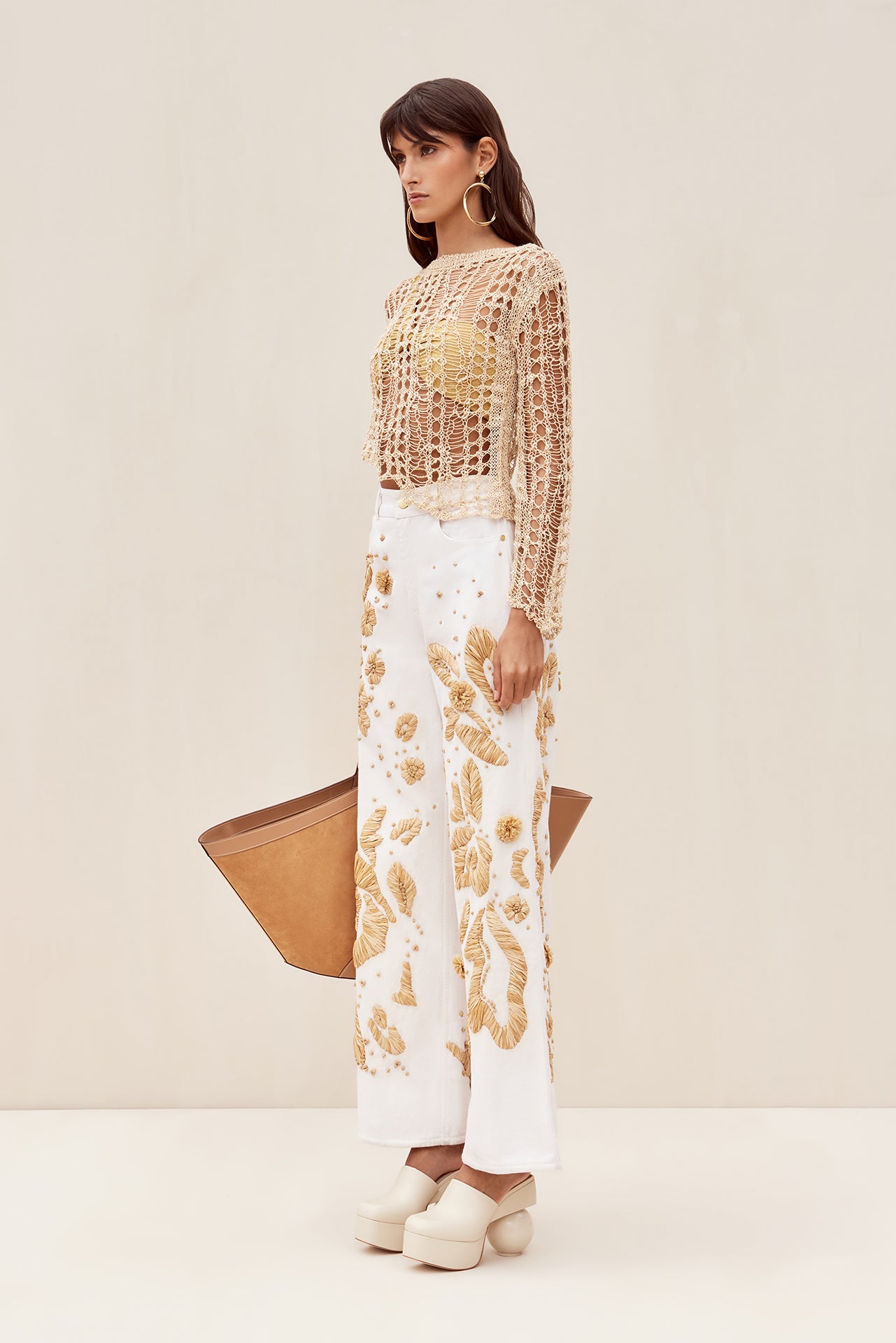 GILL CROCHET COVERUP - CHAMPAGNE