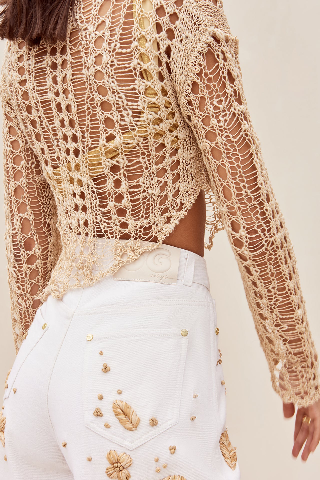 GILL CROCHET COVERUP - CHAMPAGNE