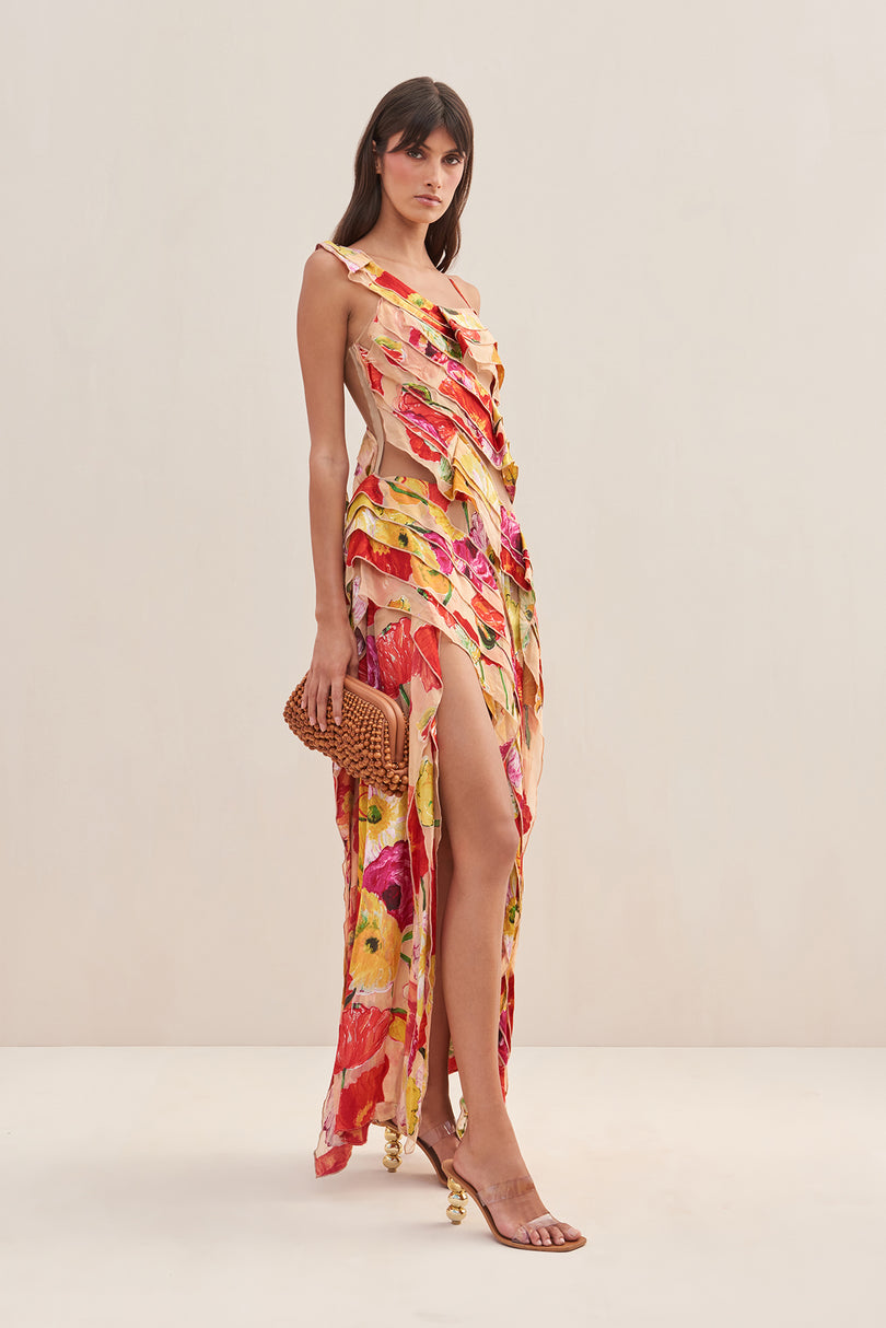 WHITNEY GOWN - PAINTED FLORAL – CULT GAIA