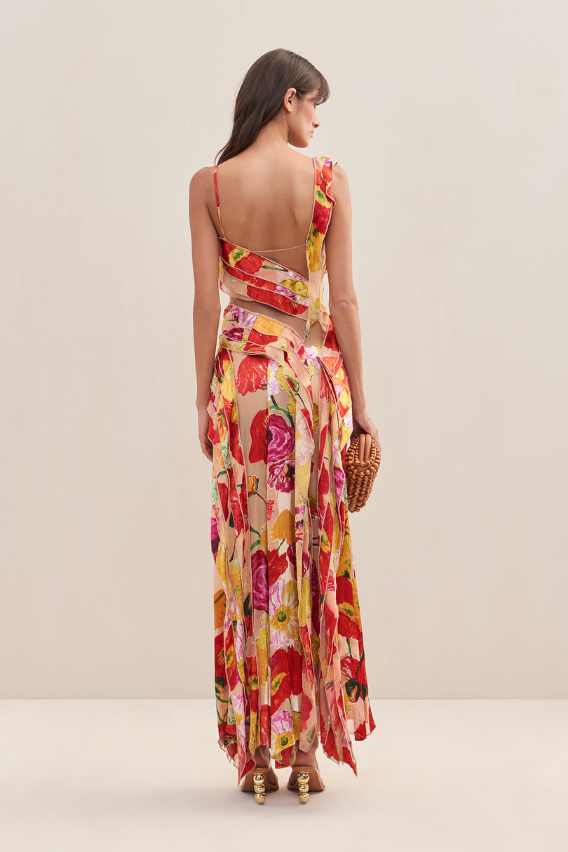 WHITNEY GOWN - PAINTED FLORAL