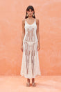 VICKIE CROCHET COVERUP - OFF WHITE