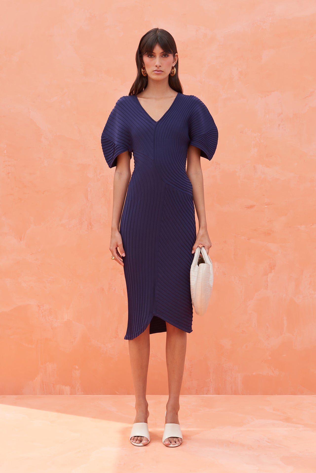 PYTON KNIT DRESS - EVENING BLUE