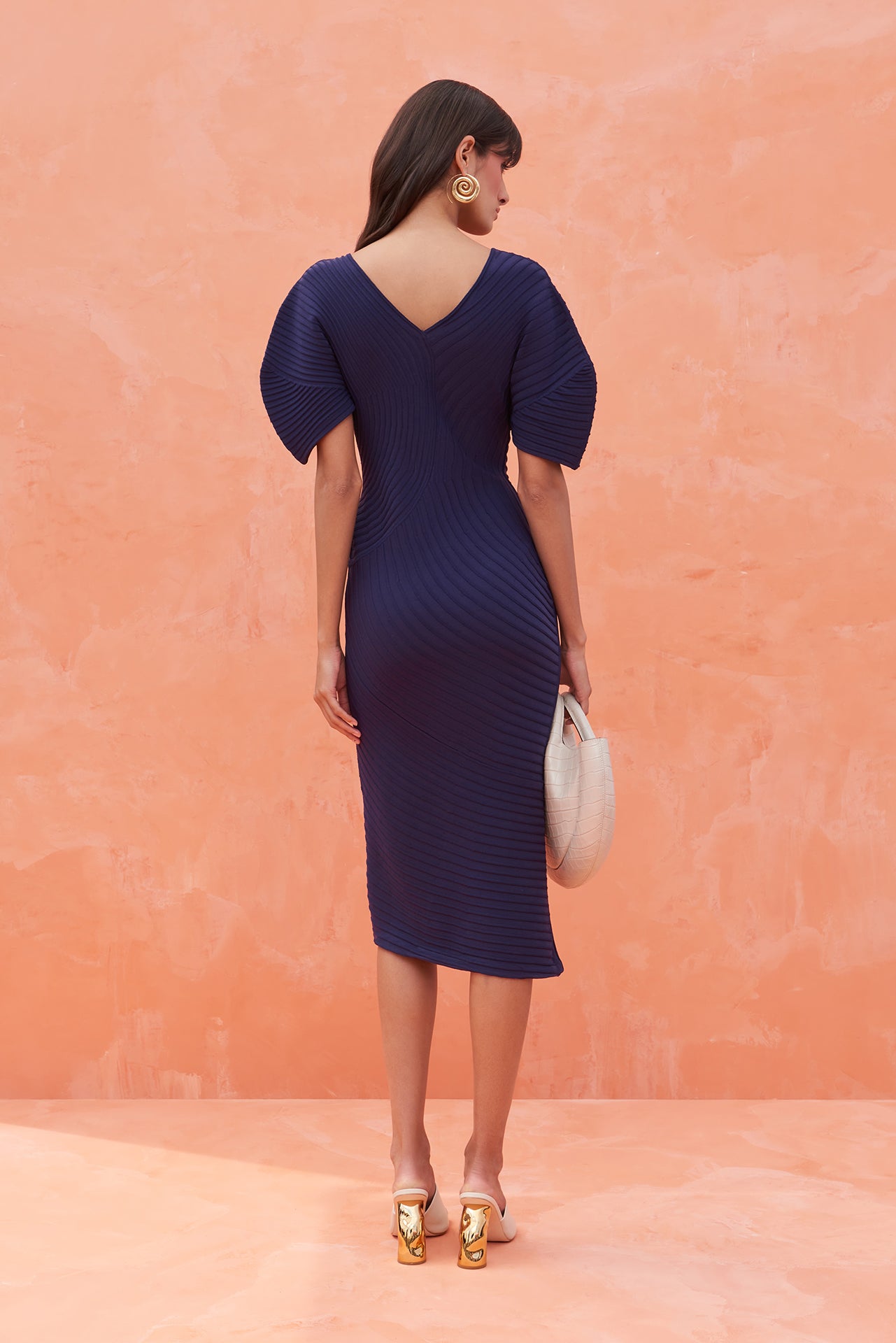 PYTON KNIT DRESS - EVENING BLUE