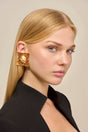 NAYDINE EARRING - BRUSHED BRASS