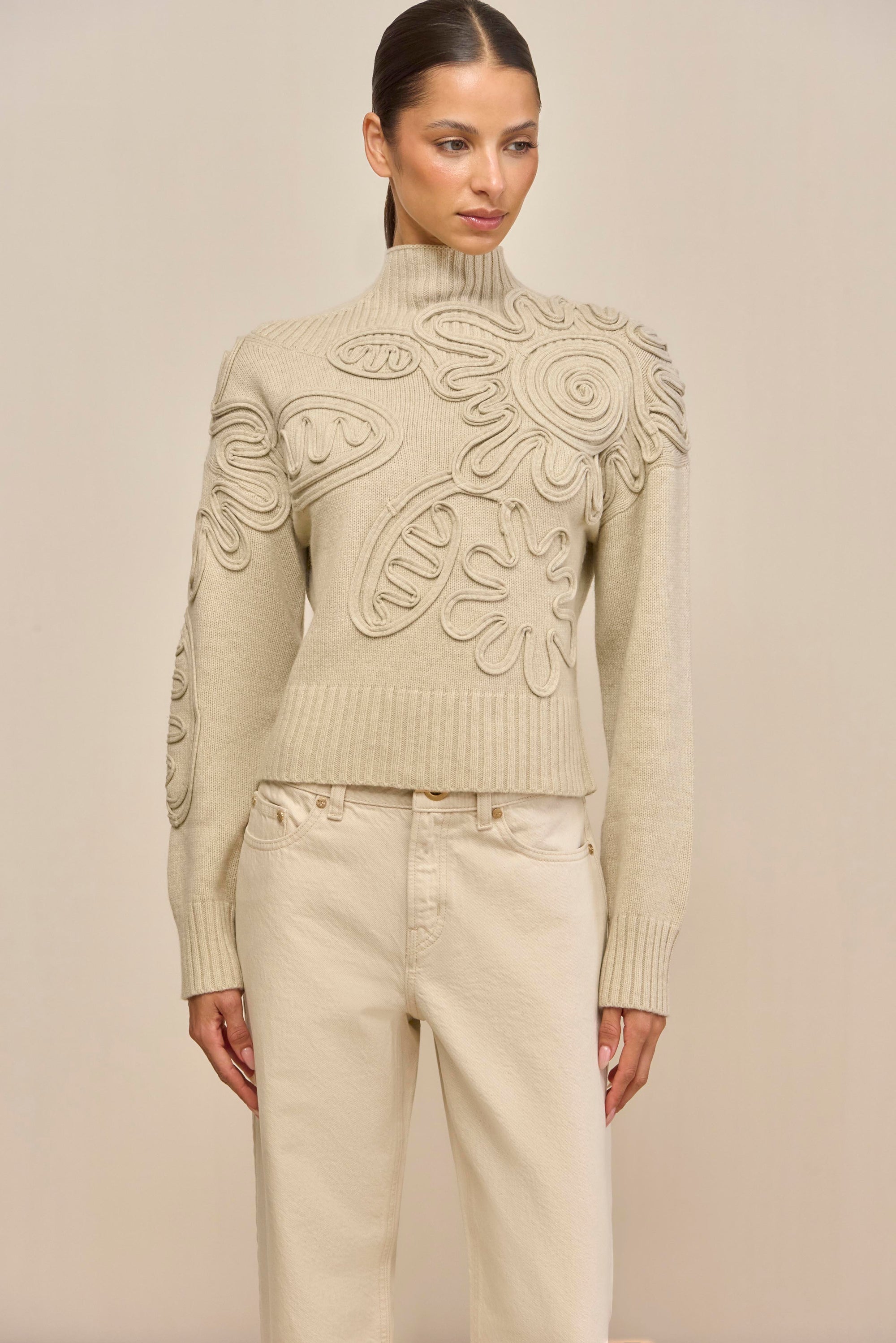 DEVA KNIT SWEATER - BEACH