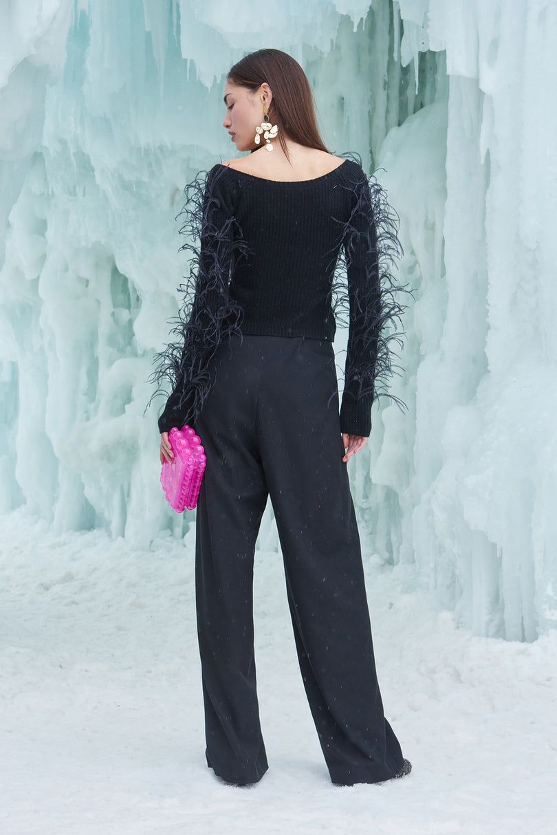 DANTON KNIT TOP - BLACK