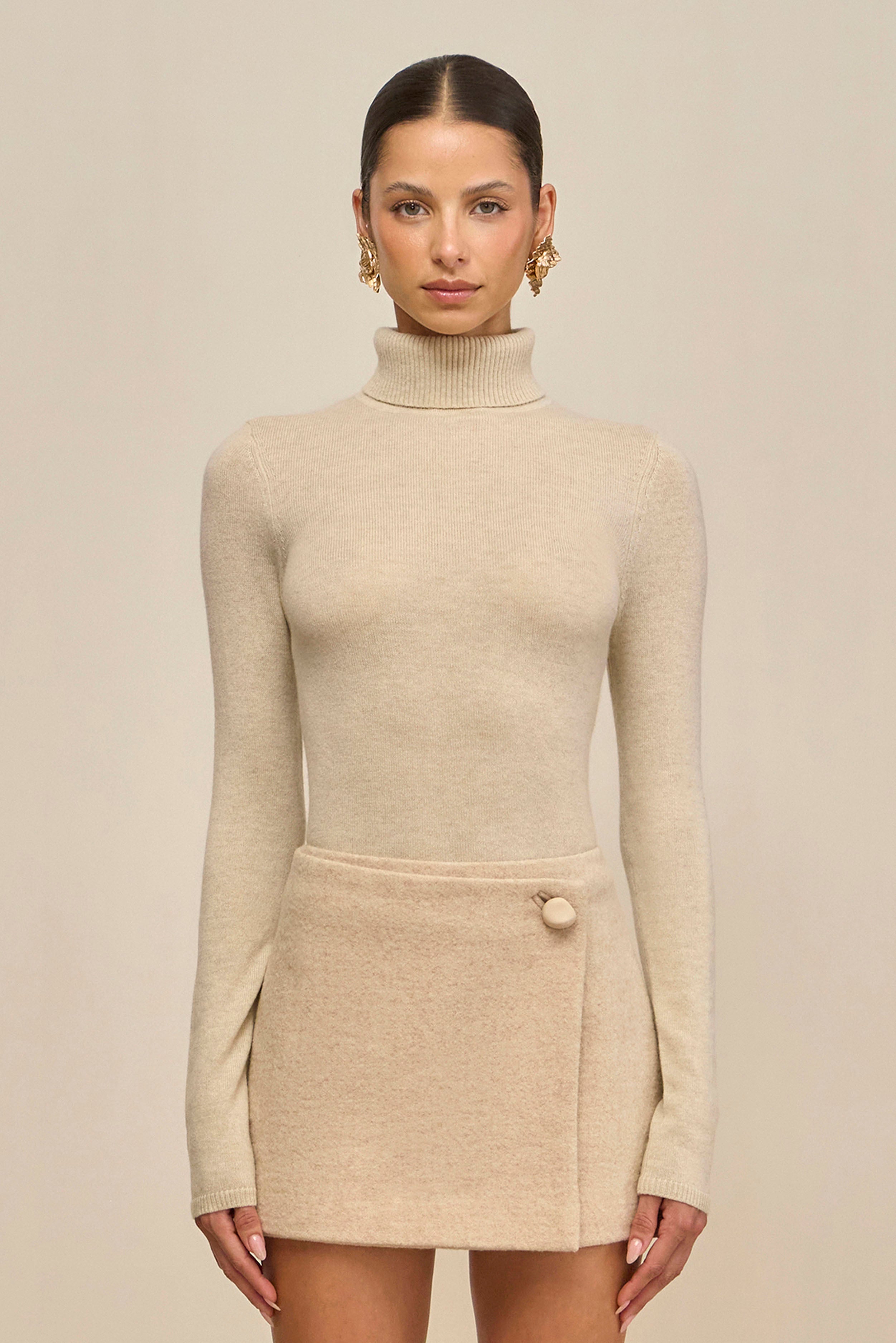 ALICE TOP - LIGHT OATMEAL