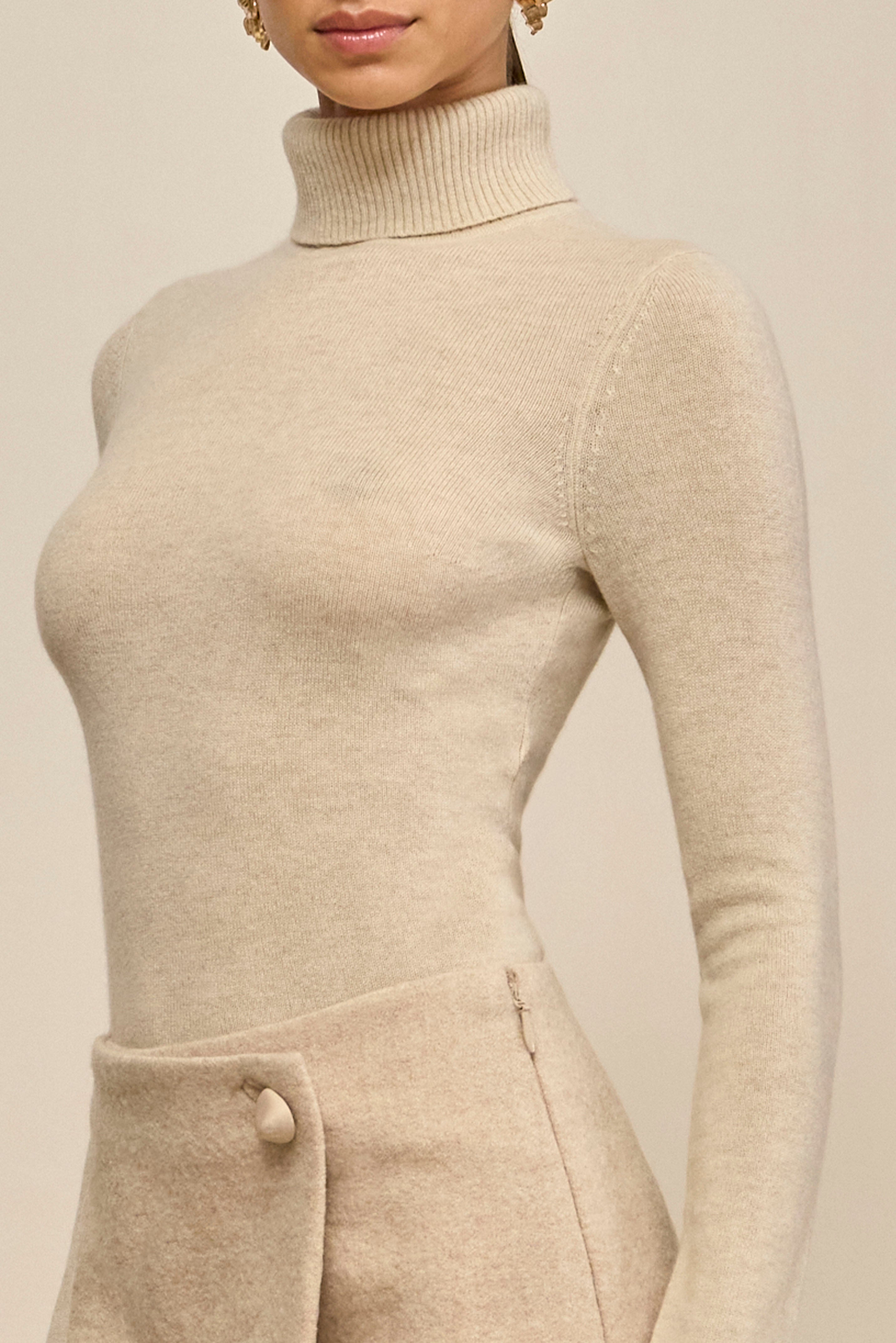ALICE TOP - LIGHT OATMEAL