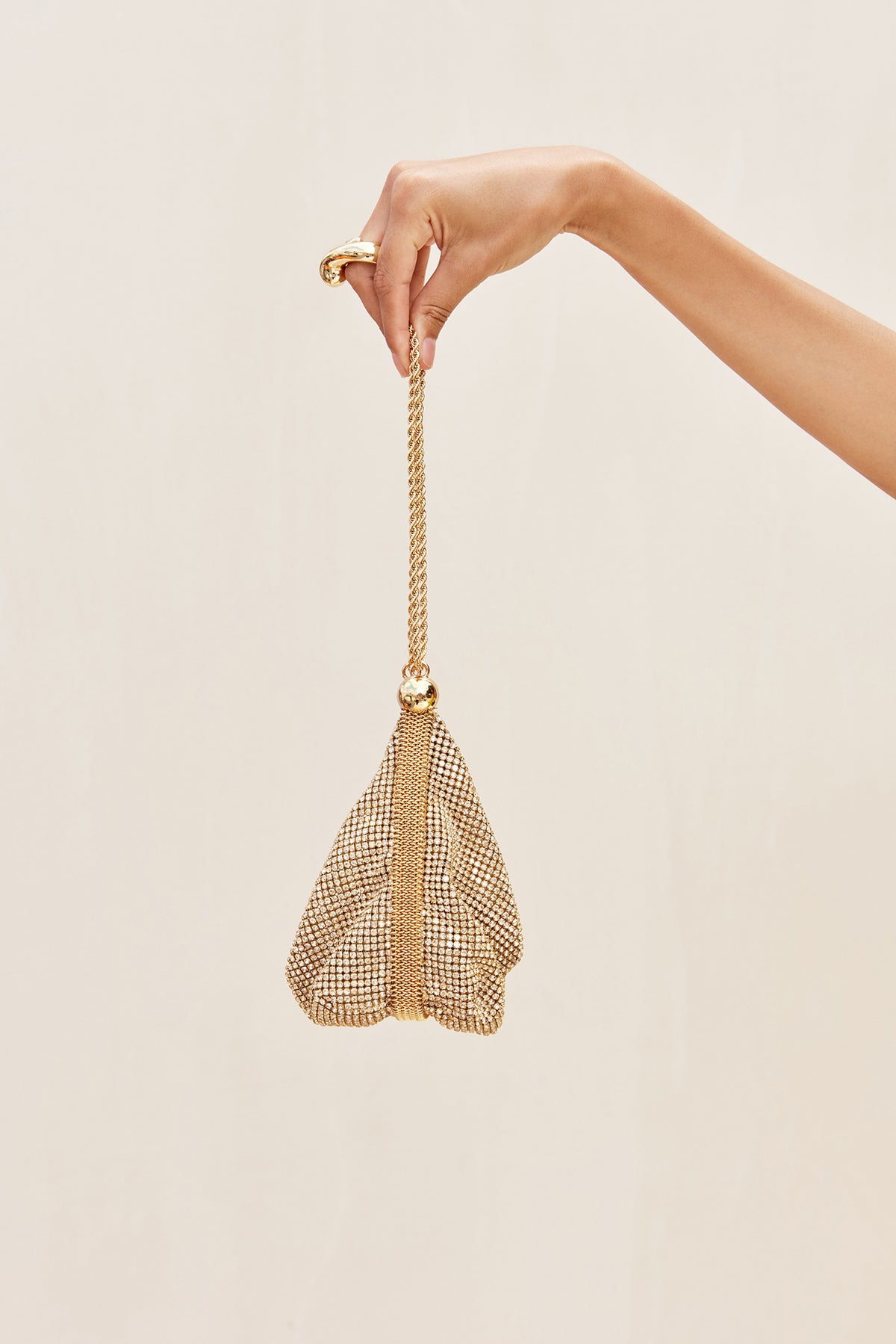Cult Gaia Rue Wristlet in Sand Dollar