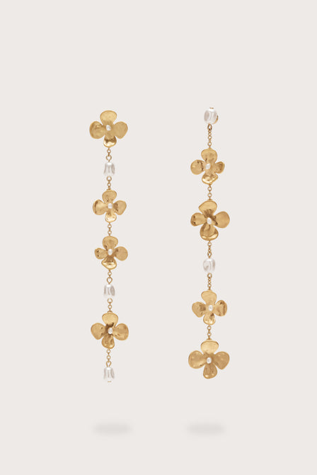 LUCKY DROP EARRING - BRUSHED BRASS