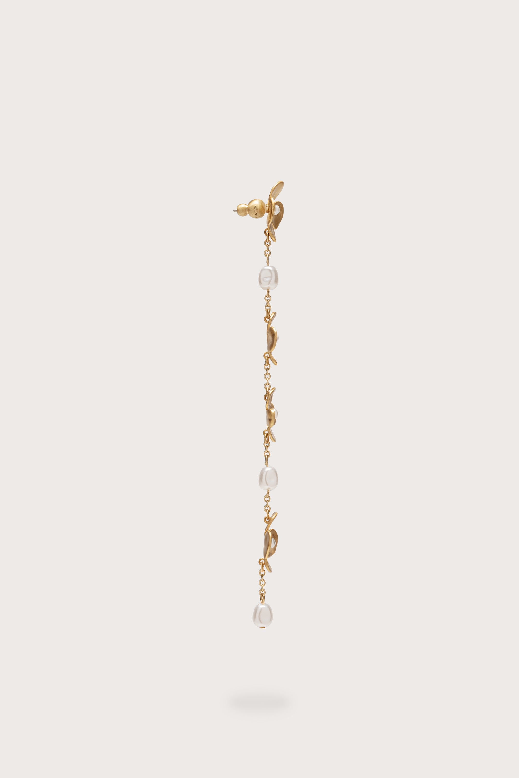 LUCKY DROP EARRING - BRUSHED BRASS