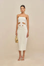 BRUNELO KNIT DRESS - OFF WHITE
