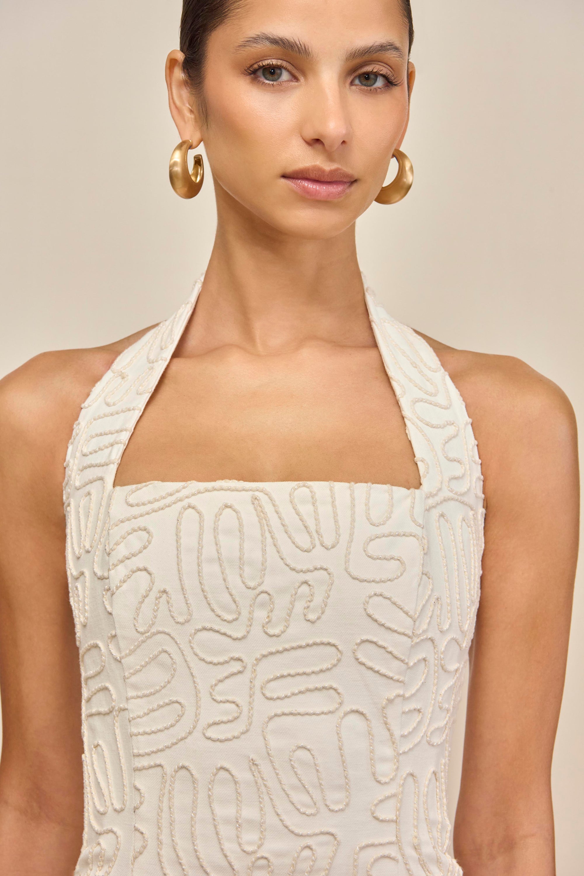 TYRISHA DRESS - OFF WHITE MULTI