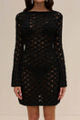 LIAM KNIT COVERUP DRESS - BLACK