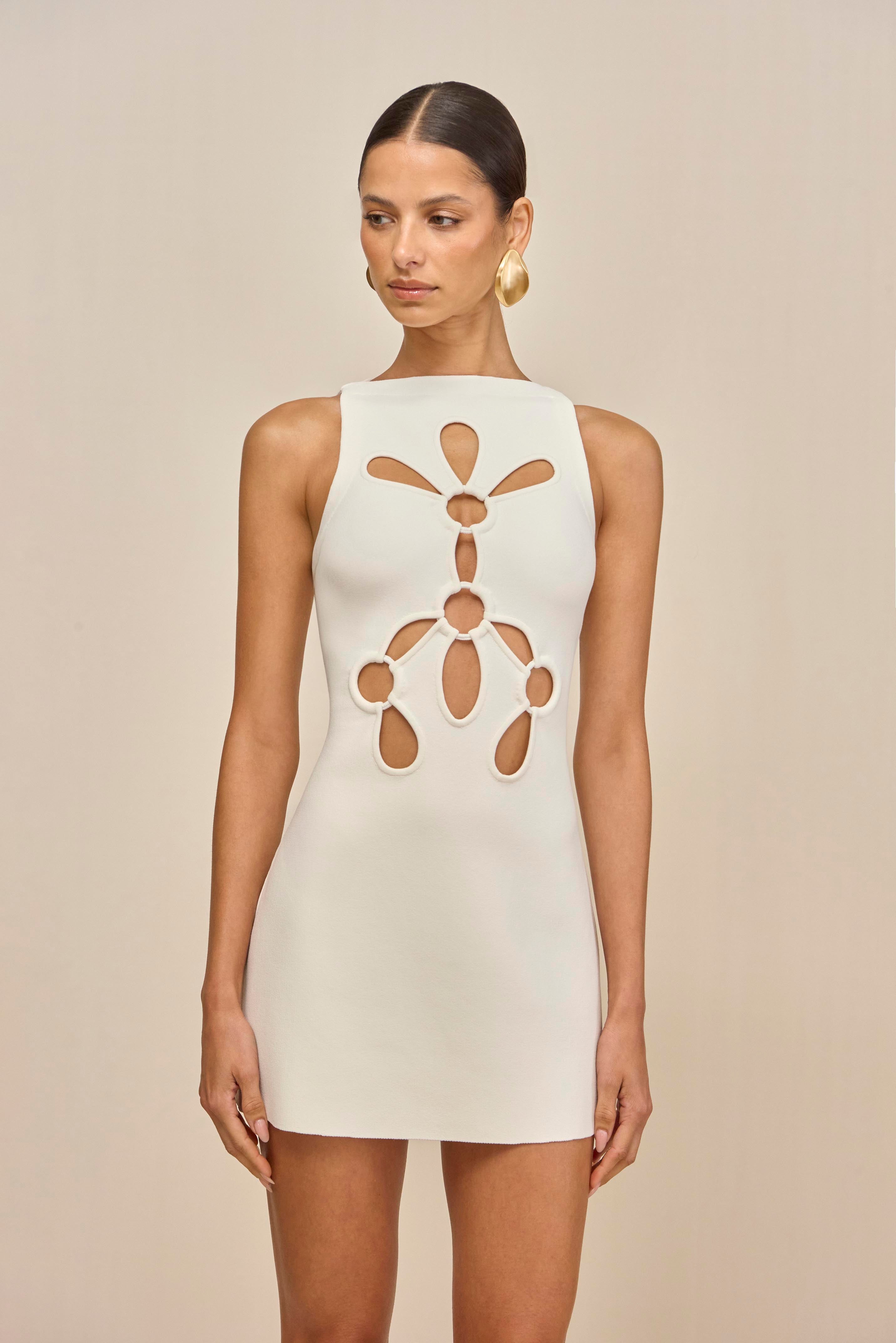 FRANCO KNIT DRESS - OFF WHITE CULT GAIA FRANCO KNIT DRESS - OFF WHITE CULT GAIA