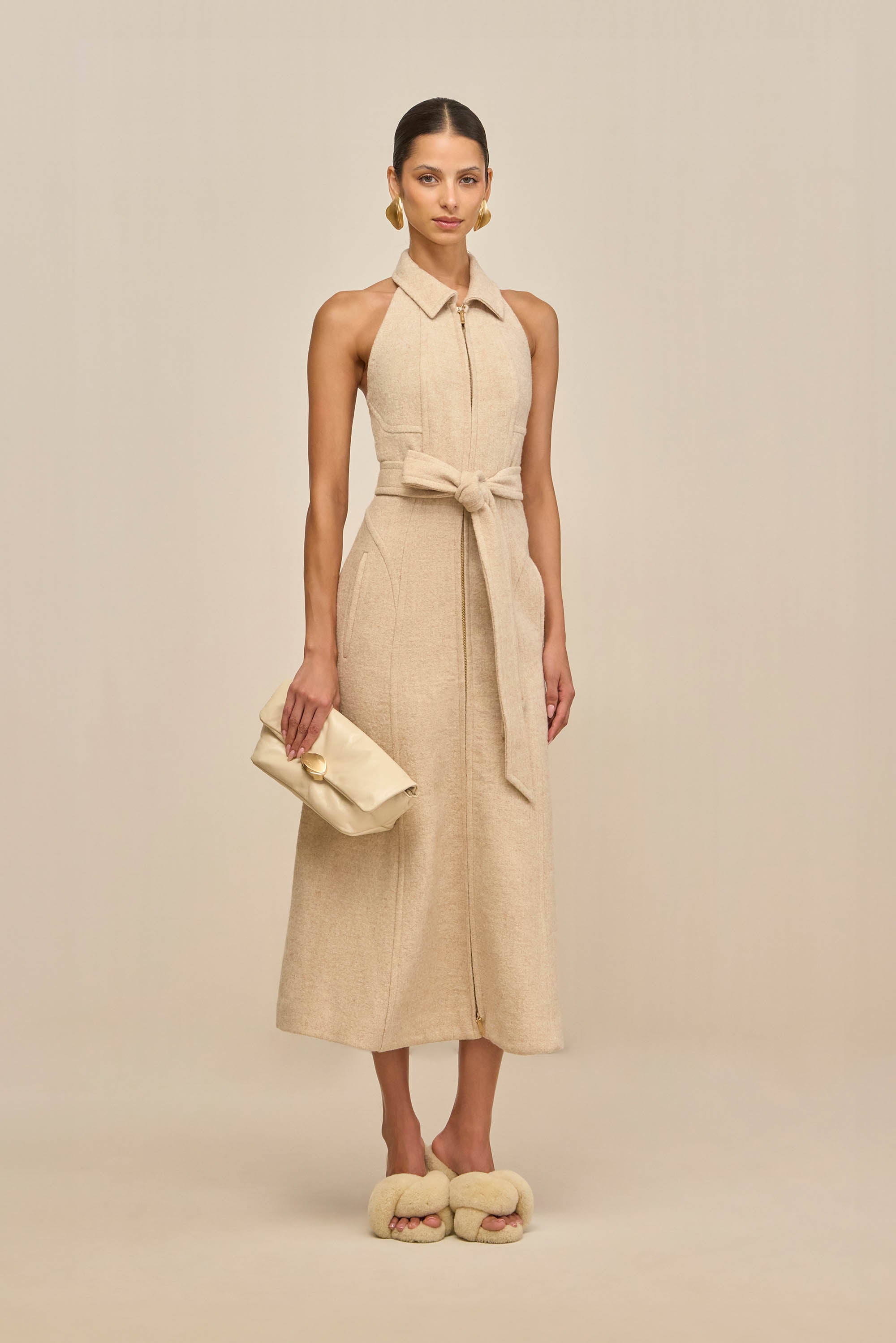 REGNIER DRESS - OATMEAL