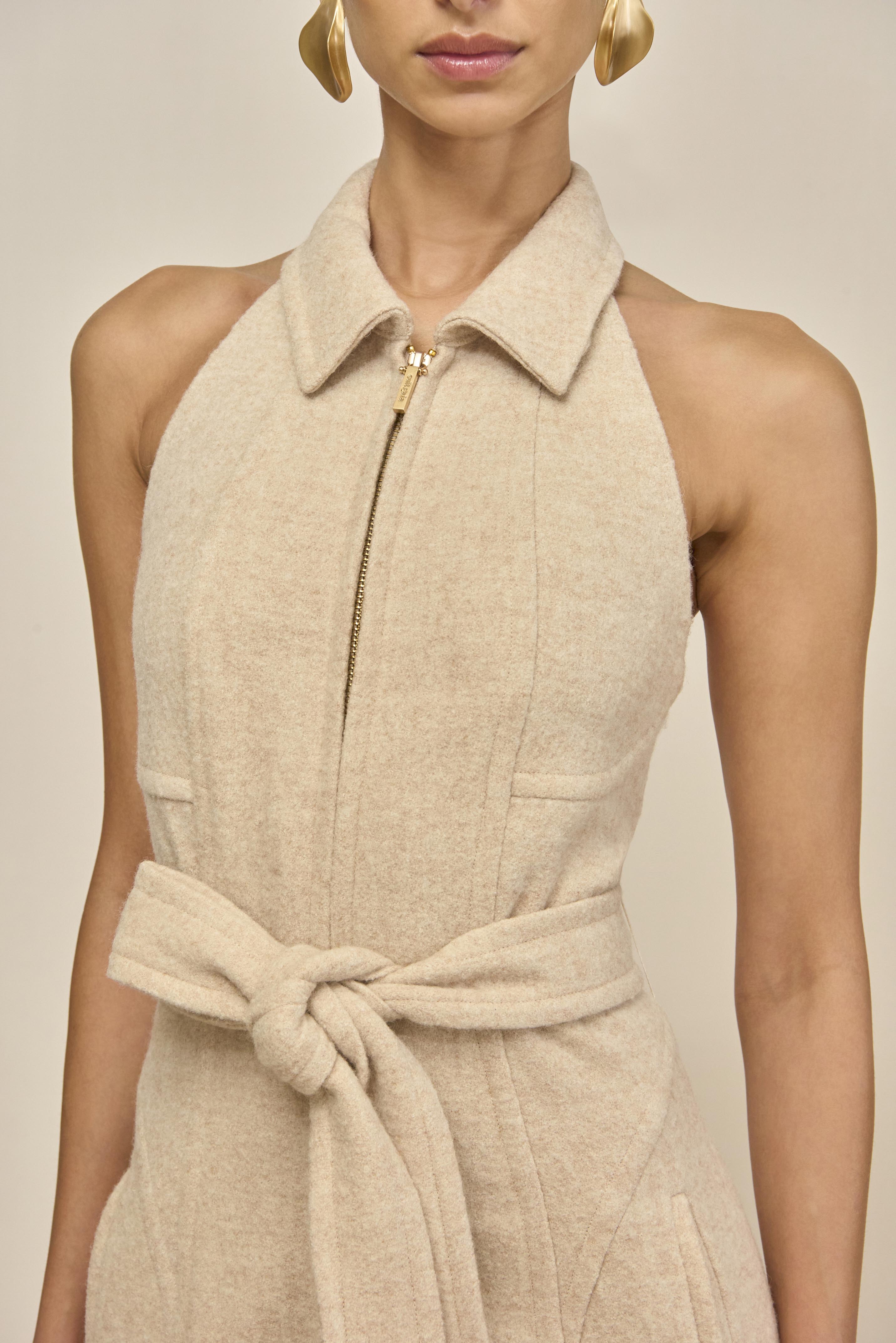 REGNIER DRESS - OATMEAL