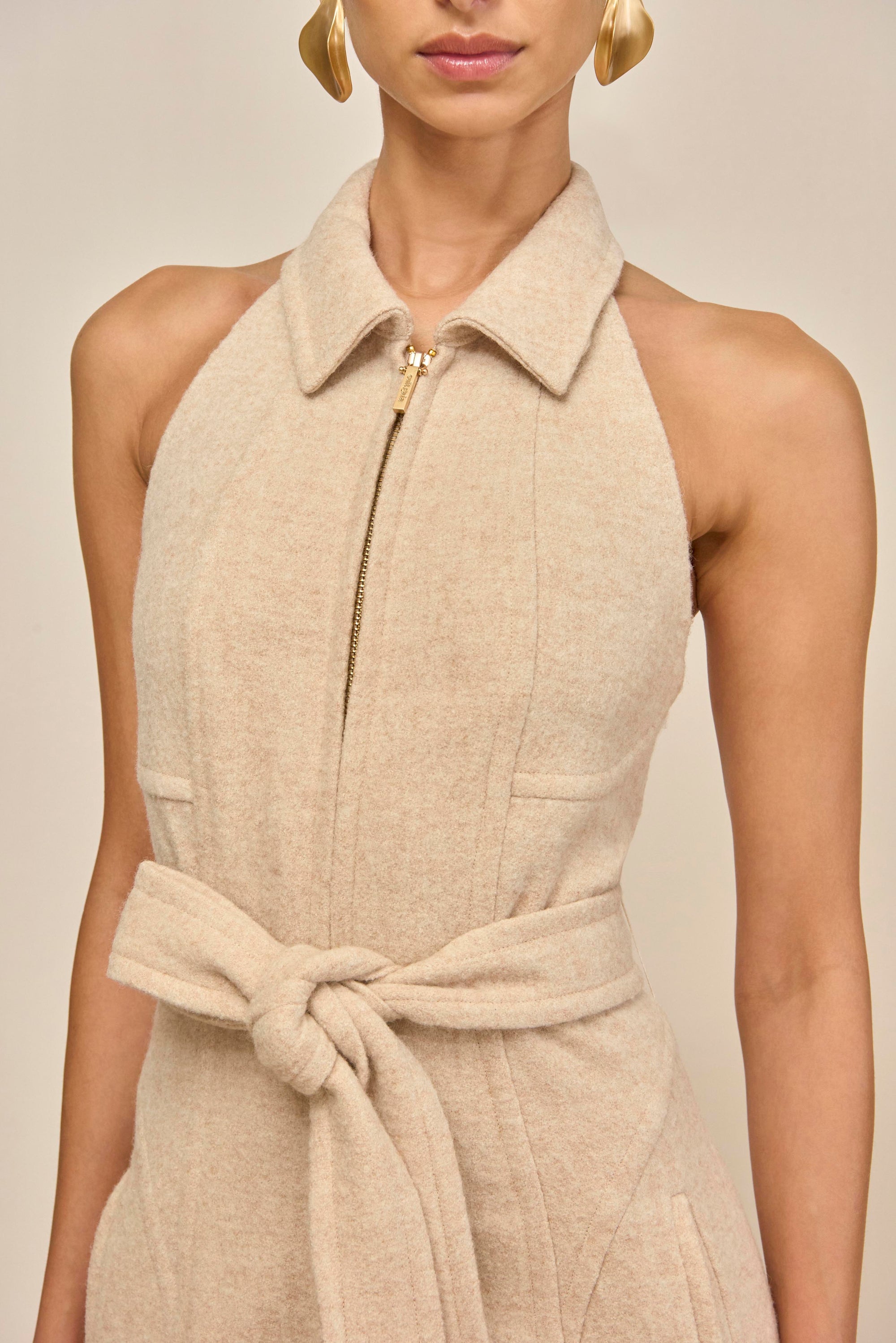 REGNIER DRESS - OATMEAL