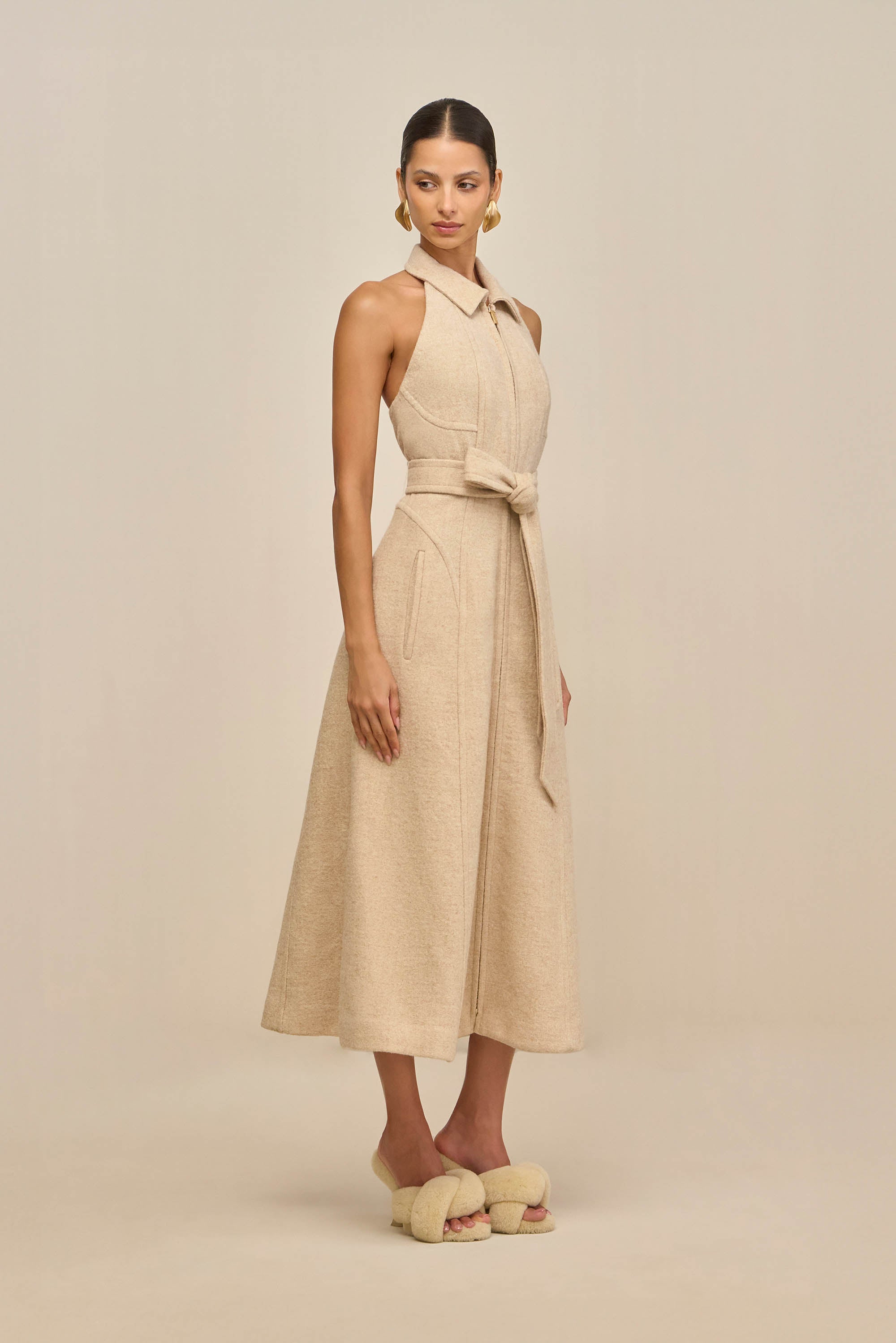 REGNIER DRESS - OATMEAL