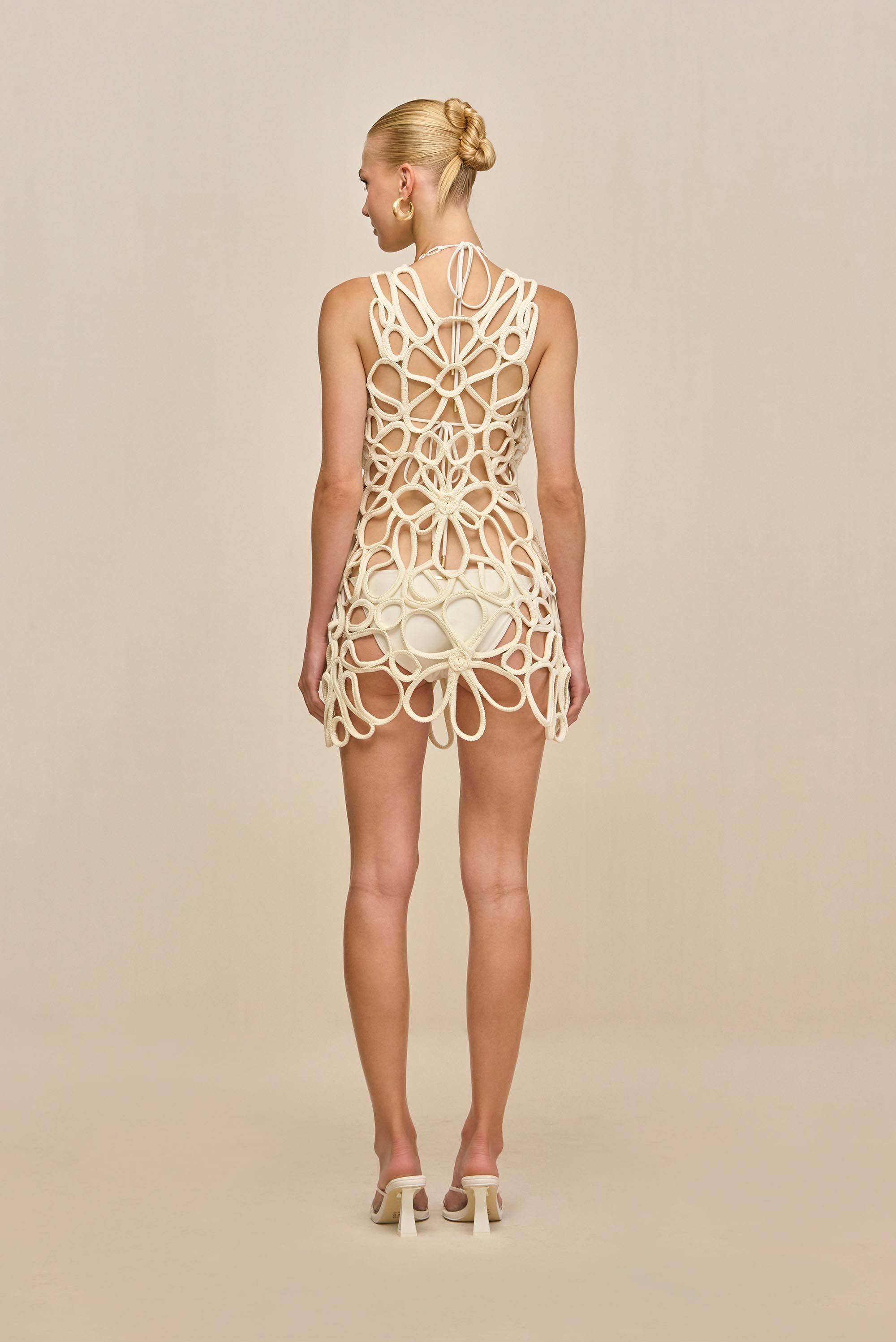 DANICA CROCHET DRESS - OFF WHITE