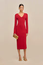 BOA KNIT DRESS - MERLOT