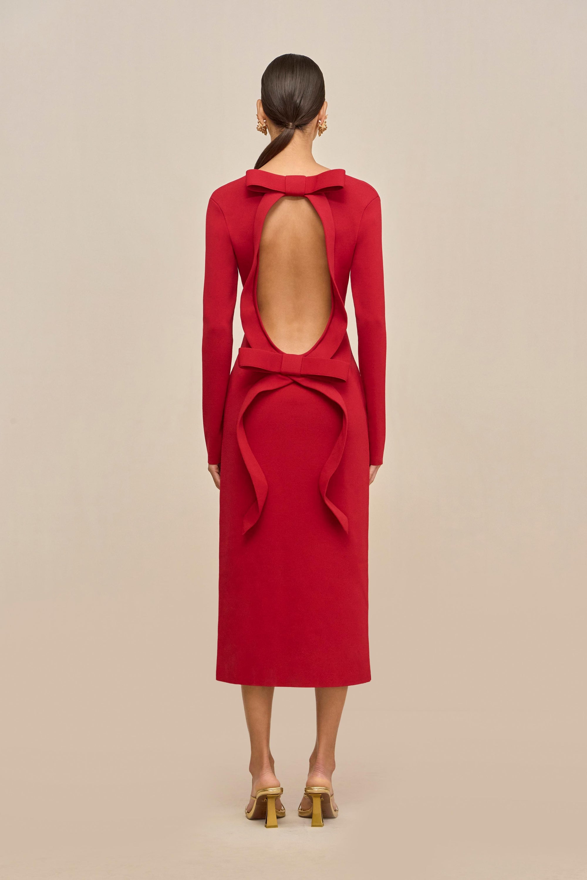 BOA KNIT DRESS - MERLOT CULT GAIA BOA KNIT DRESS - MERLOT CULT GAIA