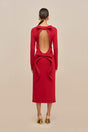 BOA KNIT DRESS - MERLOT