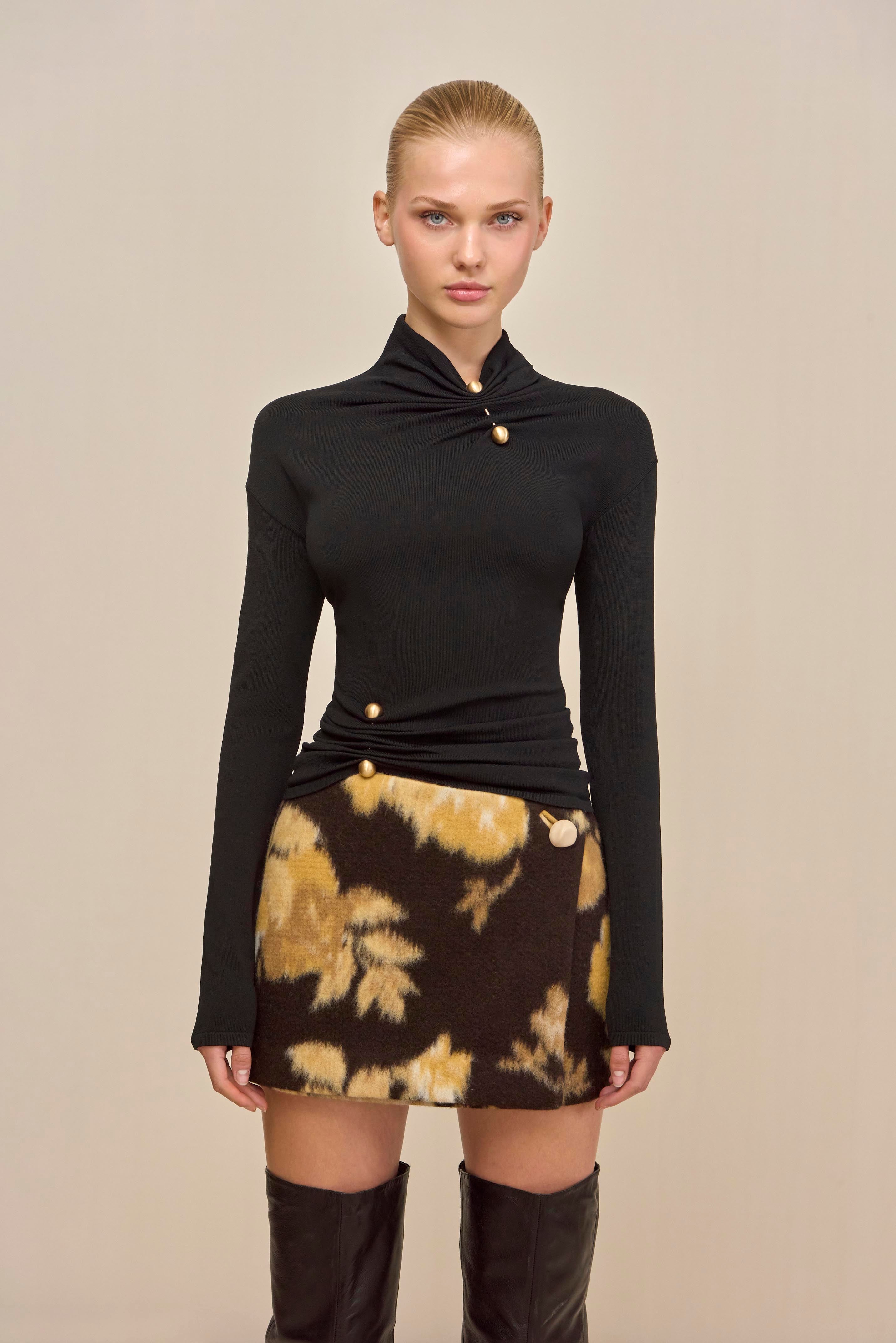 CORNELIA SKIRT - WHEAT MULTI