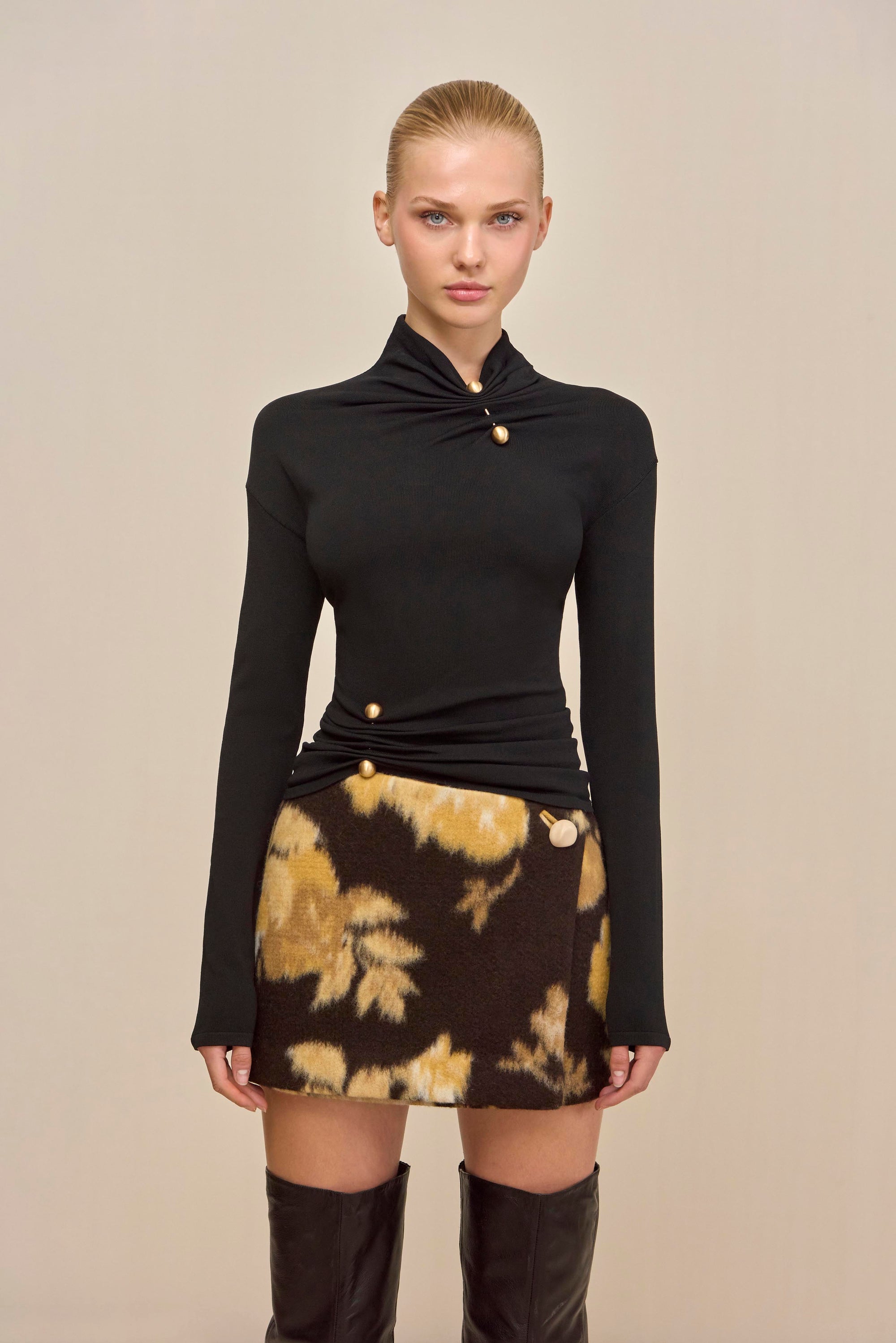 CORNELIA SKIRT - WHEAT MULTI