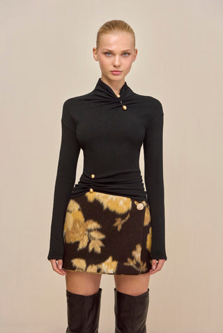 CORNELIA SKIRT - WHEAT MULTI
