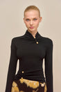 CALLIE KNIT TOP - BLACK