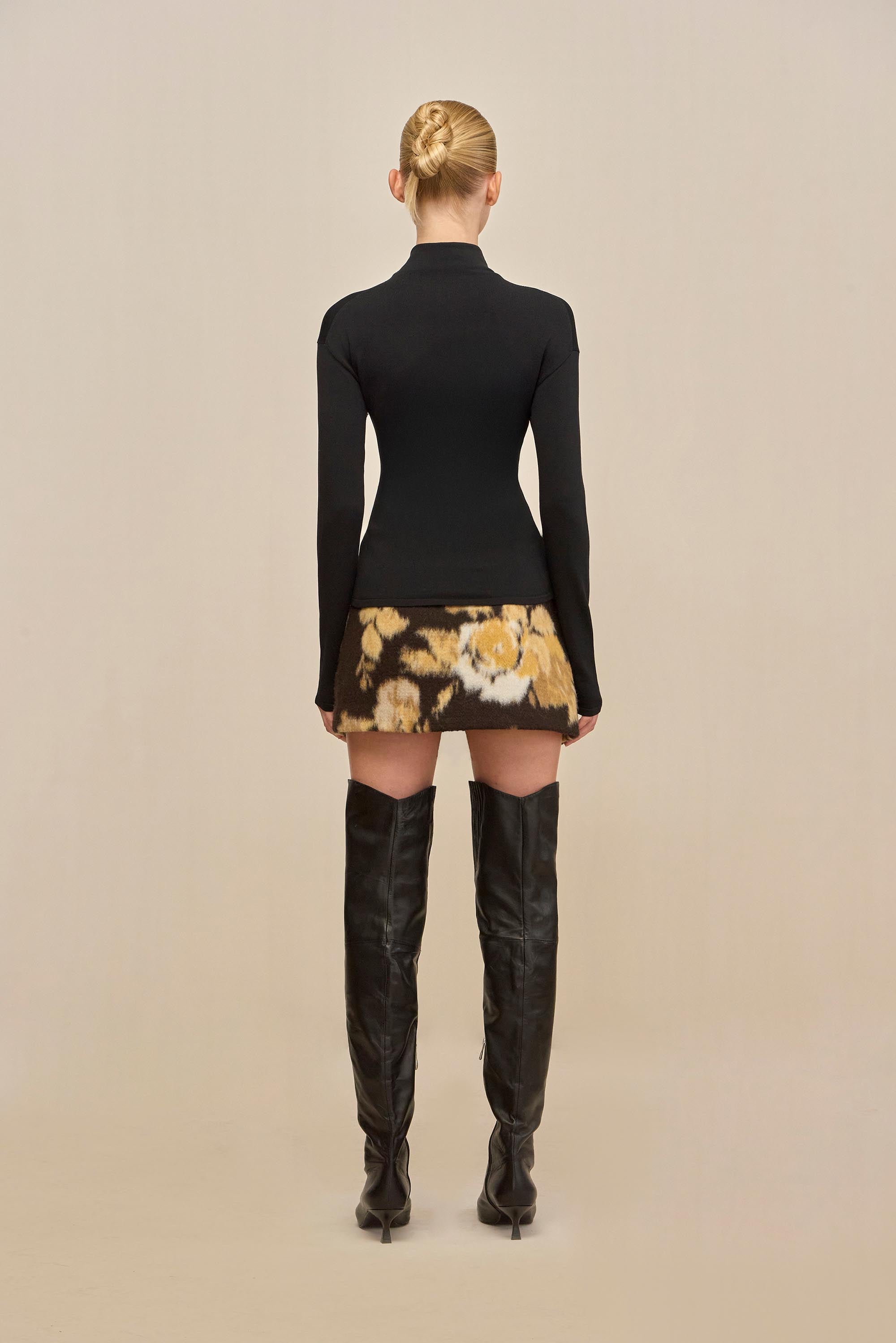 CALLIE KNIT TOP - BLACK