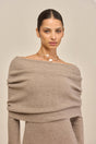 CARLINE KNIT DRESS - TOAST