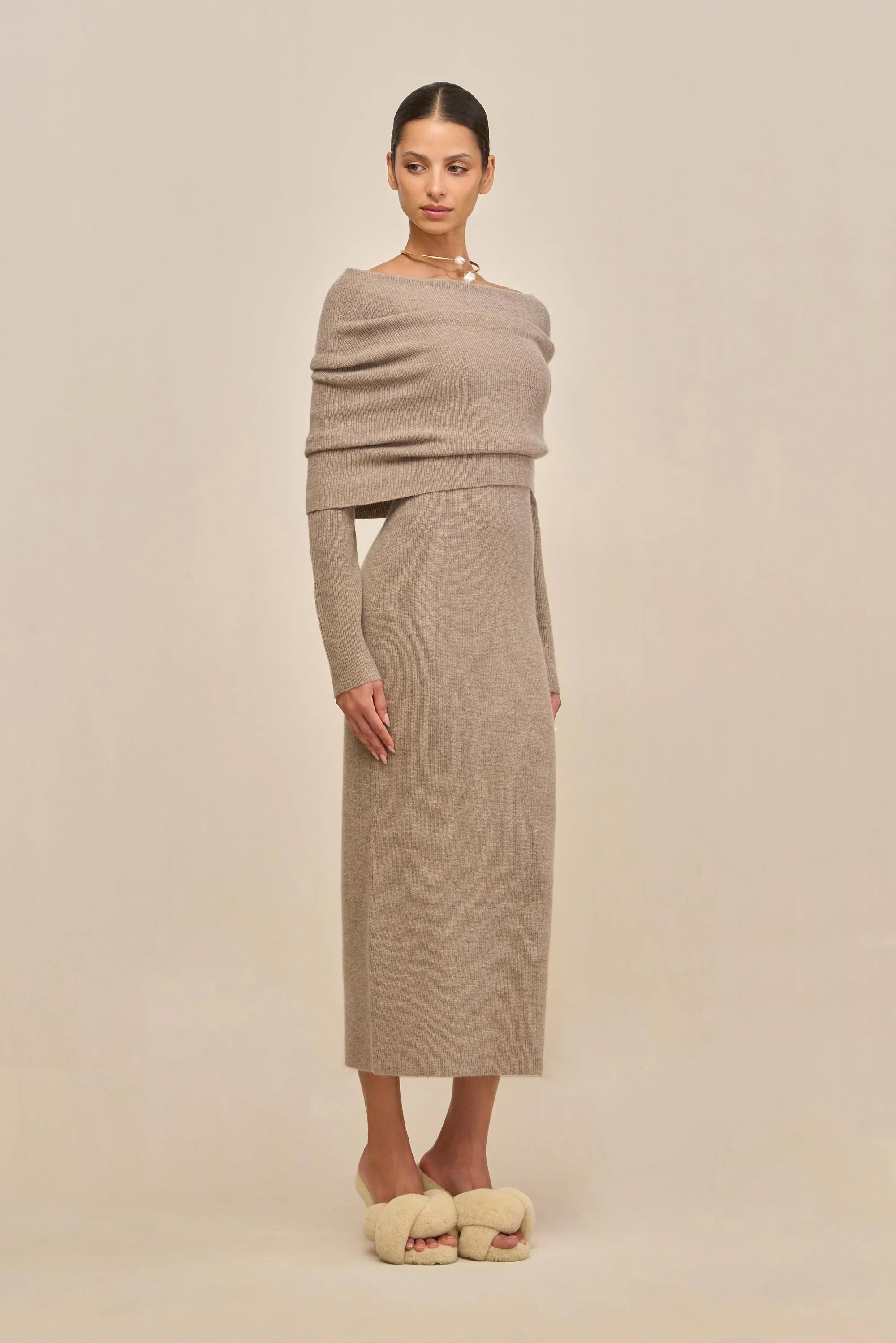CARLINE KNIT DRESS - TOAST CULT GAIA CARLINE KNIT DRESS - TOAST CULT GAIA