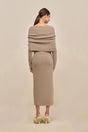 CARLINE KNIT DRESS - TOAST