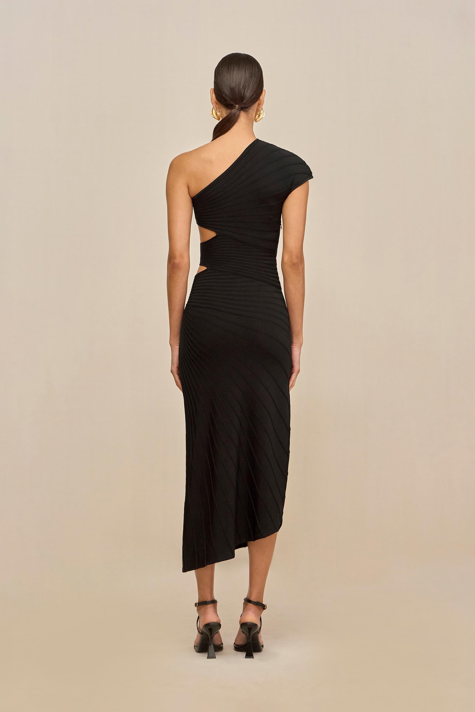 LURENZ KNIT DRESS - BLACK CULT GAIA LURENZ KNIT DRESS - BLACK CULT GAIA