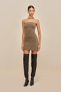 HOLLAND KNIT DRESS - OTTER