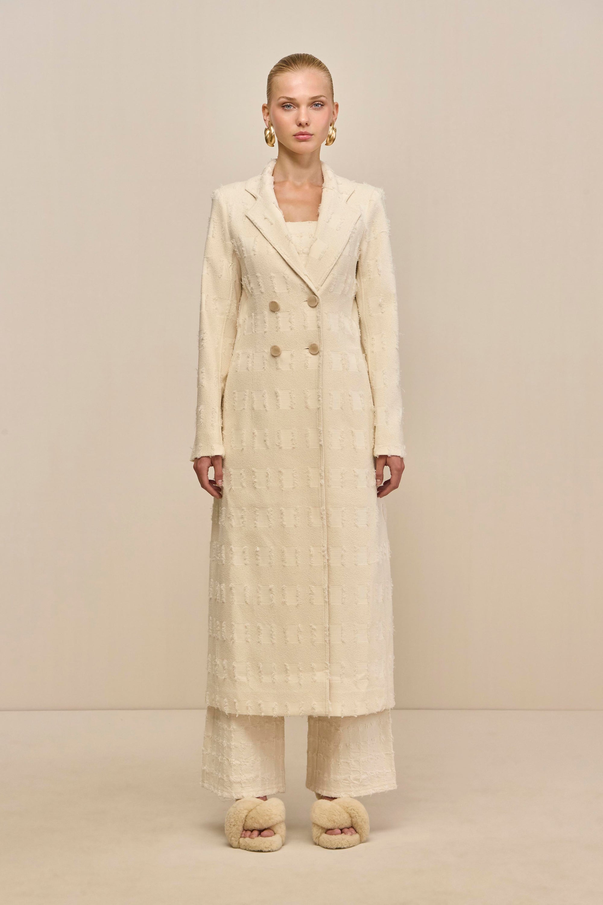 DILAN COAT - OFF WHITE MULTI
