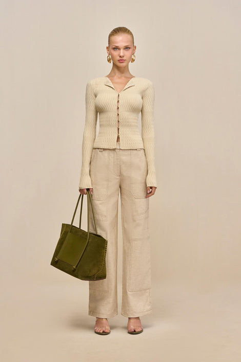 VANA LARIAT NECKLACE - PEARL