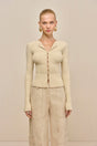 IRENA KNIT CARDIGAN - BEACH