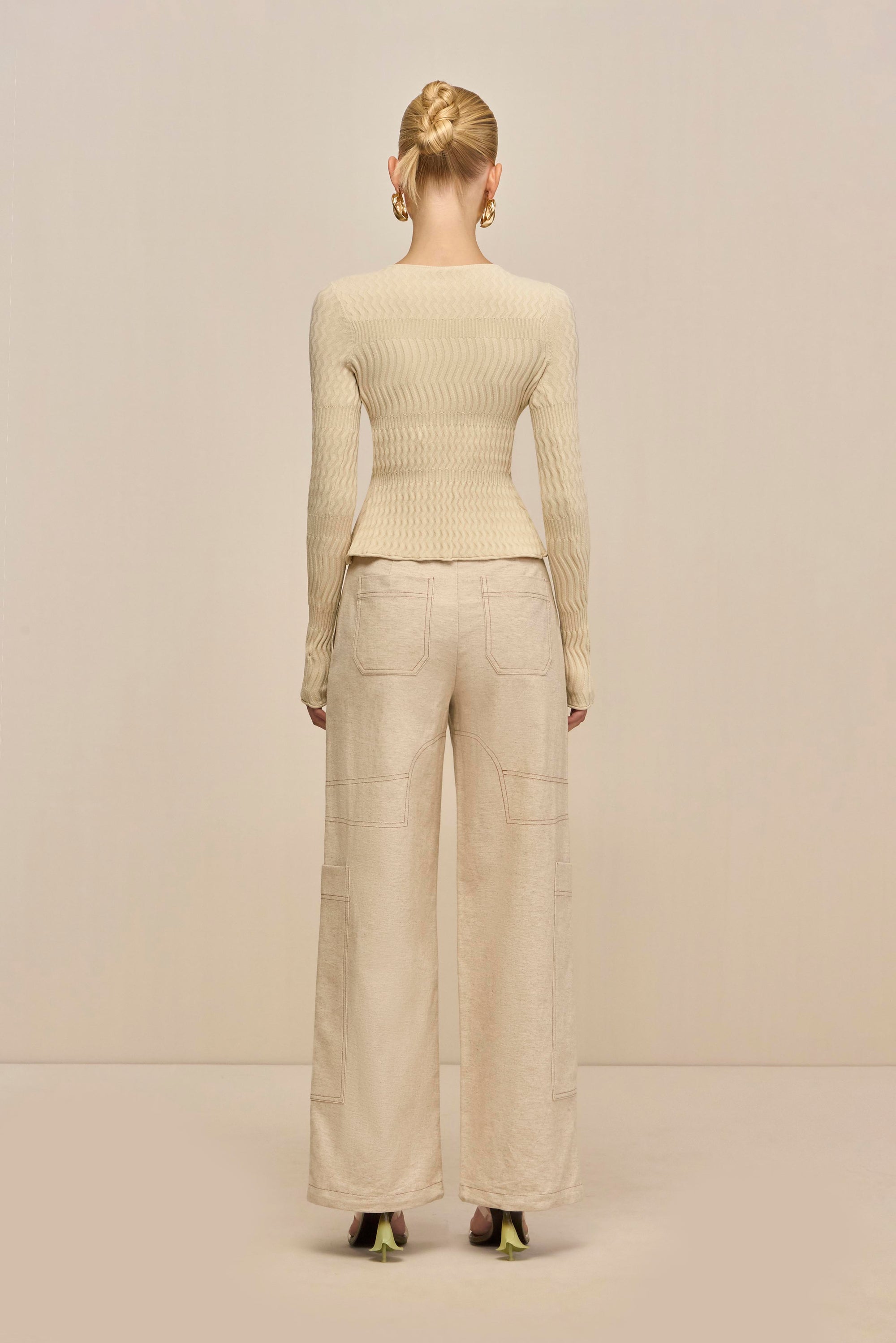 IRENA KNIT CARDIGAN - BEACH